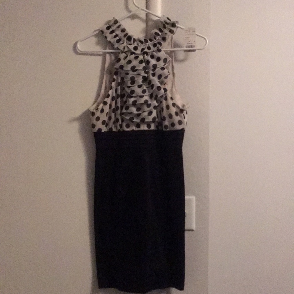 Never been worn black & white polka dot dress